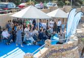 Entrega y colocacin de Banderas Azules en la playa de Cala Cortina, Cartagena. 