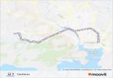 Recorrido de la Lnea 3 de Autobs. Fuente: Moovit.