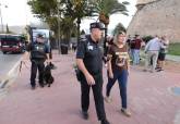 Unidad canina de la Polica Local en el festival Rock Imperium de Cartagena, Spain.