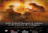 Cartel del XXX Festival Nacional del Folclore en la Comarca de Cartagena.