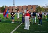 Inauguracin del renovado campo de ftbol 7 de la Escuela de Ftbol La Esperanza, en la barriada Virgen de la Caridad