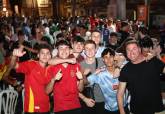 La semifinal de la Eurocopa se pudo ver en la pantalla instalada por Ayuntamiento en la Plaza San Francisco