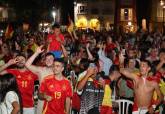 La semifinal de la Eurocopa se pudo ver en la pantalla instalada por Ayuntamiento en la Plaza San Francisco