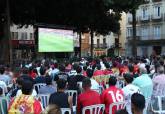 La semifinal de la Eurocopa se pudo ver en la pantalla instalada por Ayuntamiento en la Plaza San Francisco