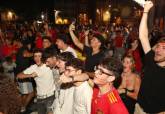 Cartagena vibra con la pantalla gigante instalada por el Ayuntamiento para ver la victoria de España en la Eurocopa