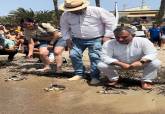 Devueltas al mar otros 20 ejemplares de tortuga boba con seguimiento por sat�lite para estudiar sus pautas migratorias