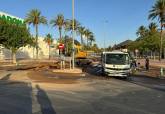 Rotura de una tubera de agua la MCT entre Sebastin Feringn y la Avenida del Cantn