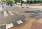 Rotura de una tubera de agua la MCT entre Sebastin Feringn y la Avenida del Cantn