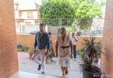 La alcaldesa Noelia Arroyo y el concejal Ignacio Judenes visitan el CEIP Ciudad Jardn para valorar las obras estivales en centros escolares del municipio