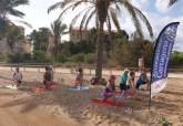 Deporte en las playas de Cartagena, verano 2024. Ponte en forma en agosto practicando gratis aquagym, pilates, yoga, aerbic o gimnasia en 14 playas de Cartagena .