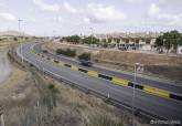 Tramo de la vía rápida de La Manga a su paso por Los Belones donde irá el sistema de protección acústica