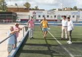 Visita al campo de ftbol del CD La Minera en el Llano del Beal