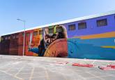 Segunda fase del mural de Carthagineses y Romanos, obra de Goyo 203