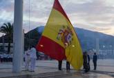 Arriado solemne de bandera en el Puerto de Cartagena. 