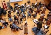 Ensayo de los conciertos promocionales de Entre Cuerdas y Metales