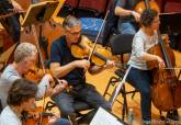 Ensayo de los conciertos promocionales de Entre Cuerdas y Metales