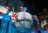 Iluminacin de la Navidad en Cartagena con espectculo areo de Peter Pan
