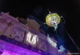 Iluminacin de la Navidad en Cartagena con espectculo areo de Peter Pan