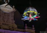 Iluminacin de la Navidad en Cartagena con espectculo areo de Peter Pan