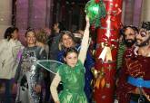 Iluminacin de la Navidad en Cartagena con espectculo areo de Peter Pan