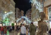 Luces de navidad en la ciudad