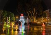 Luces de navidad en la ciudad