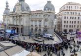 Tradicional Roscn de Reyes gigante del Ayuntamiento y COPE en la plaza del Ayuntamiento