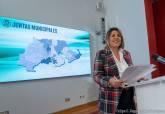 La alcaldesa, Noelia Arroyo, durante la presentacin de las nuevas juntas municipales