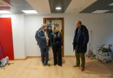 Visita de la alcaldesa a las obras del antiguo Hotel Peninsular en la calle Cuatro Santos