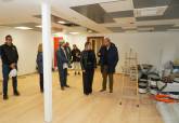 Visita de la alcaldesa a las obras del antiguo Hotel Peninsular en la calle Cuatro Santos