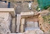 Trabajos en el Anfiteatro Romano en los primeros das de febrero de 2025.