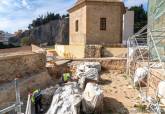 Trabajos en el Anfiteatro Romano en los primeros das de febrero de 2025.