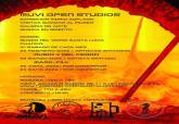 Cartel de MUVI Open Studios en el Museo del Vidrio de Santa Luca