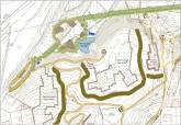Planos de actuacin de Bosque Romano en Finca Medina, entre Canteras y Molinos Marfagones