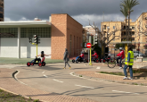 Alumnos en el parque de Educacin Vial