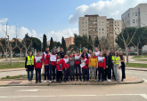 Alumnos en el parque de Educacin Vial