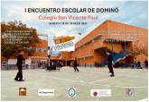 Cartel del I Encuentro escolar de Domin en el colegio San Vicente de Pal