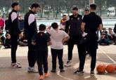 Jornada de baloncesto en Salesianos con jugadores del Odilo CB Cartagena con el programa ADE