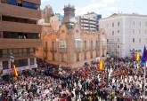 Cartagena lleva a la Virgen de la Piedad en un traslado extraordinario por su Centenario