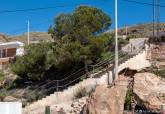 Obras de reconstruccin de la escalera de Poniente en El Ports