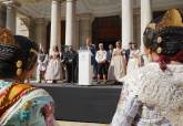 Recepcin de autoridades y falleros en el Palacio Consistorial