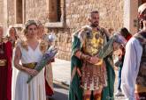 Mil falleros de Valencia protagonizan una ofrenda a la Virgen en Cartagena