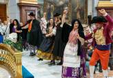 Mil falleros de Valencia protagonizan una ofrenda a la Virgen en Cartagena