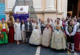 Mil falleros de Valencia protagonizan una ofrenda a la Virgen en Cartagena