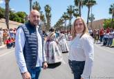 Desfile de moros y cristianos juntos a cartathagineses y romanos, fallas en Cartagena