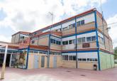 Visita al colegio pblico de La Asomada de Cartagena tras la retirada de fibrocemento del techo.