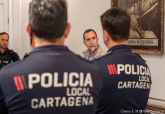Visita de agentes de Polica Local al Palacio Consistorial 