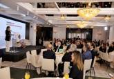 La alcaldesa participa en Madrid en el Encuentro Informativo de Europa Press.