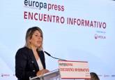 La alcaldesa participa en Madrid en el Encuentro Informativo de Europa Press.