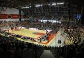 Cuarto partido del Play Off de ascenso a Liga ACB en el Palacio de Deportes de Cartagena. Odio FC Cartagena CB Ceb y Real Betis Baloncesto.